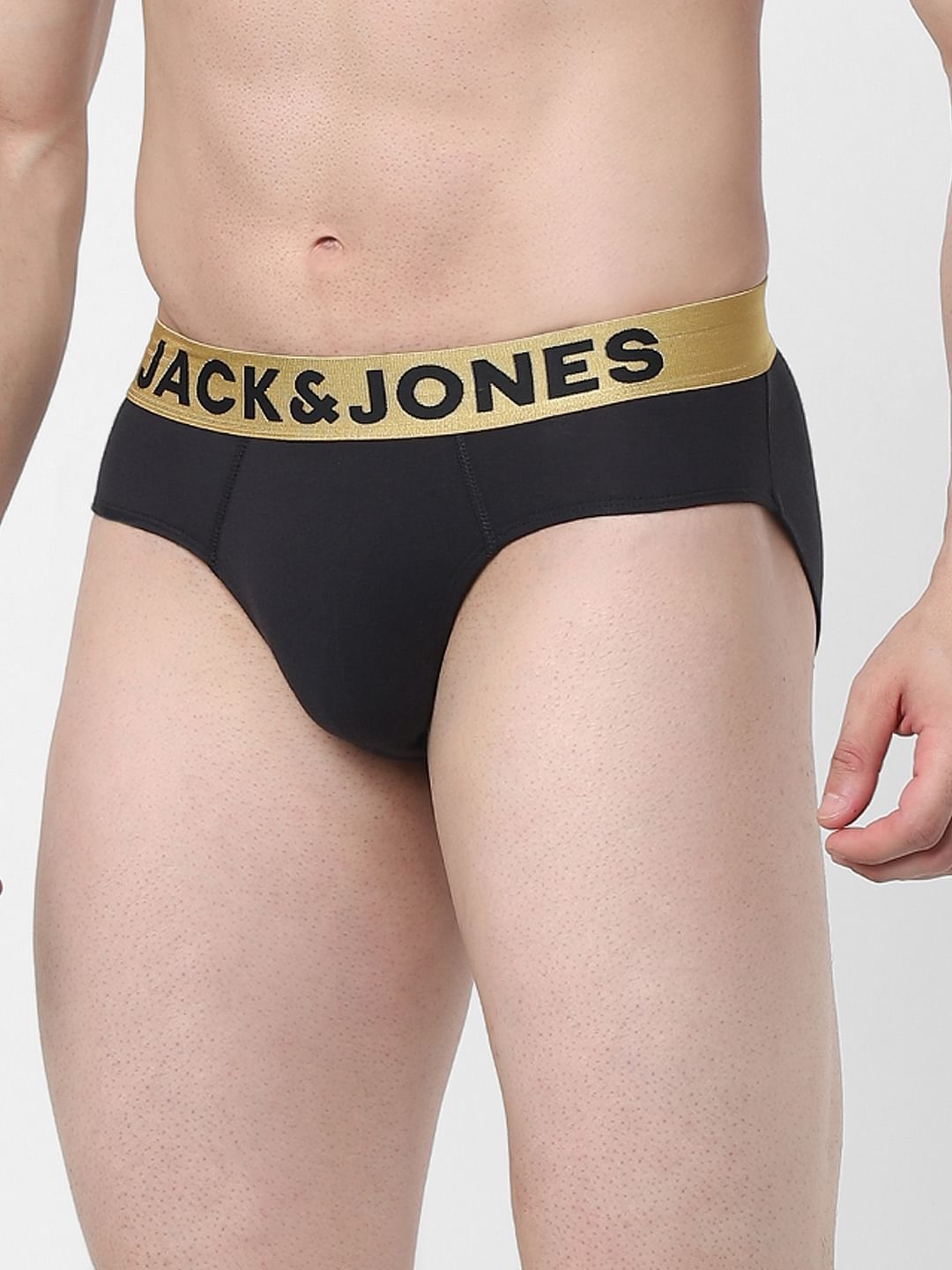Black Logo Print Briefs