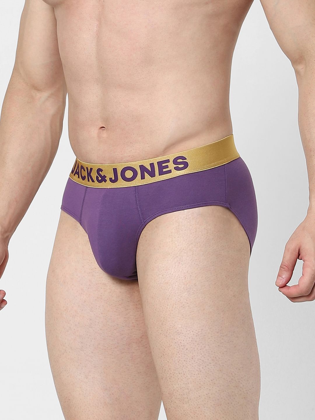 Purple Logo Print Briefs