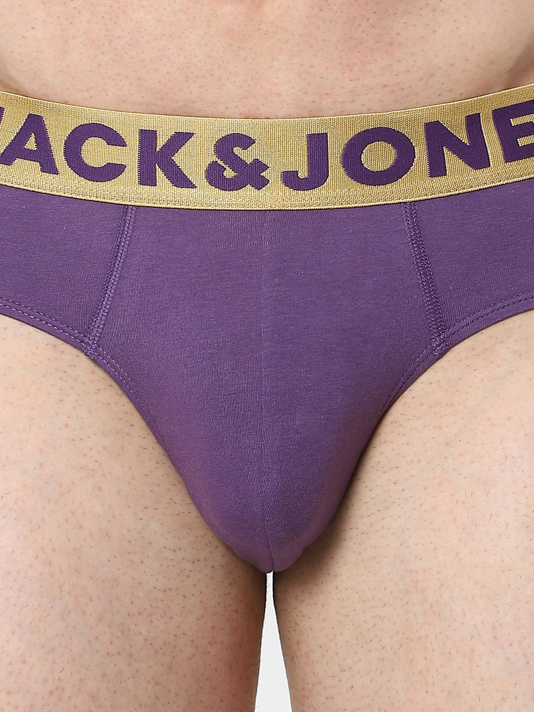 Purple Logo Print Briefs