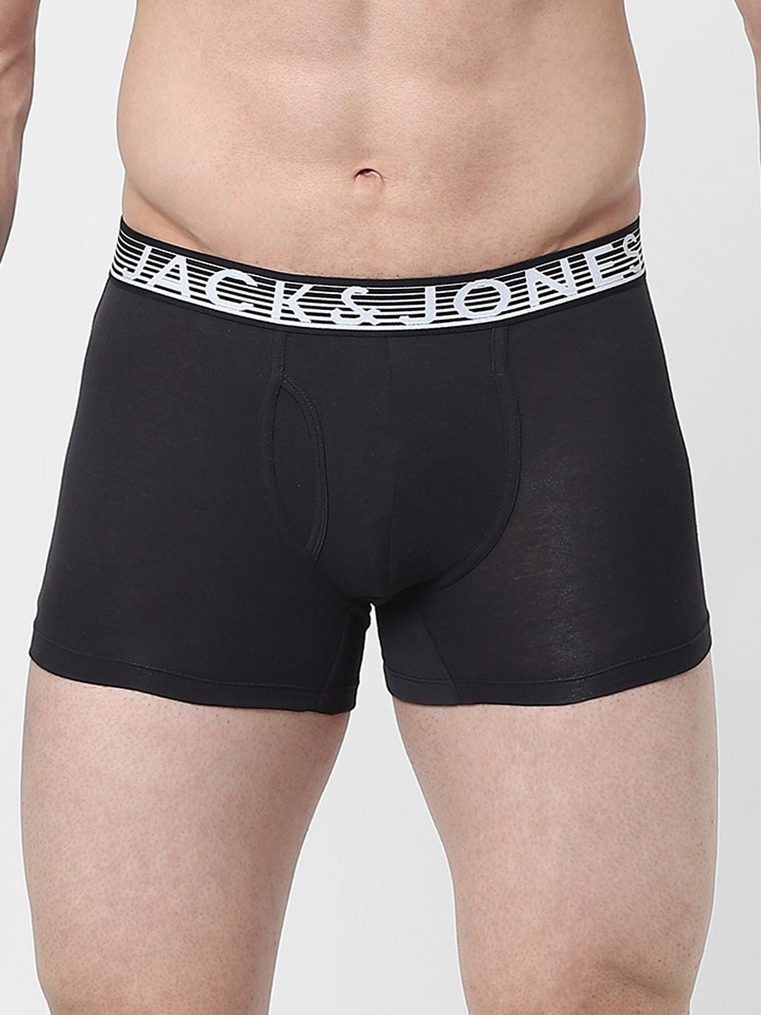 Black Logo Print Trunks