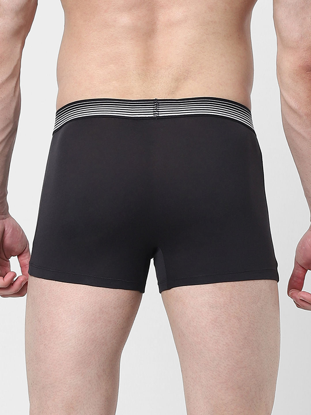 Black Logo Print Trunks