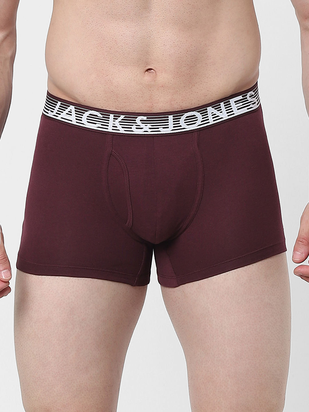 Maroon Logo Print Trunks