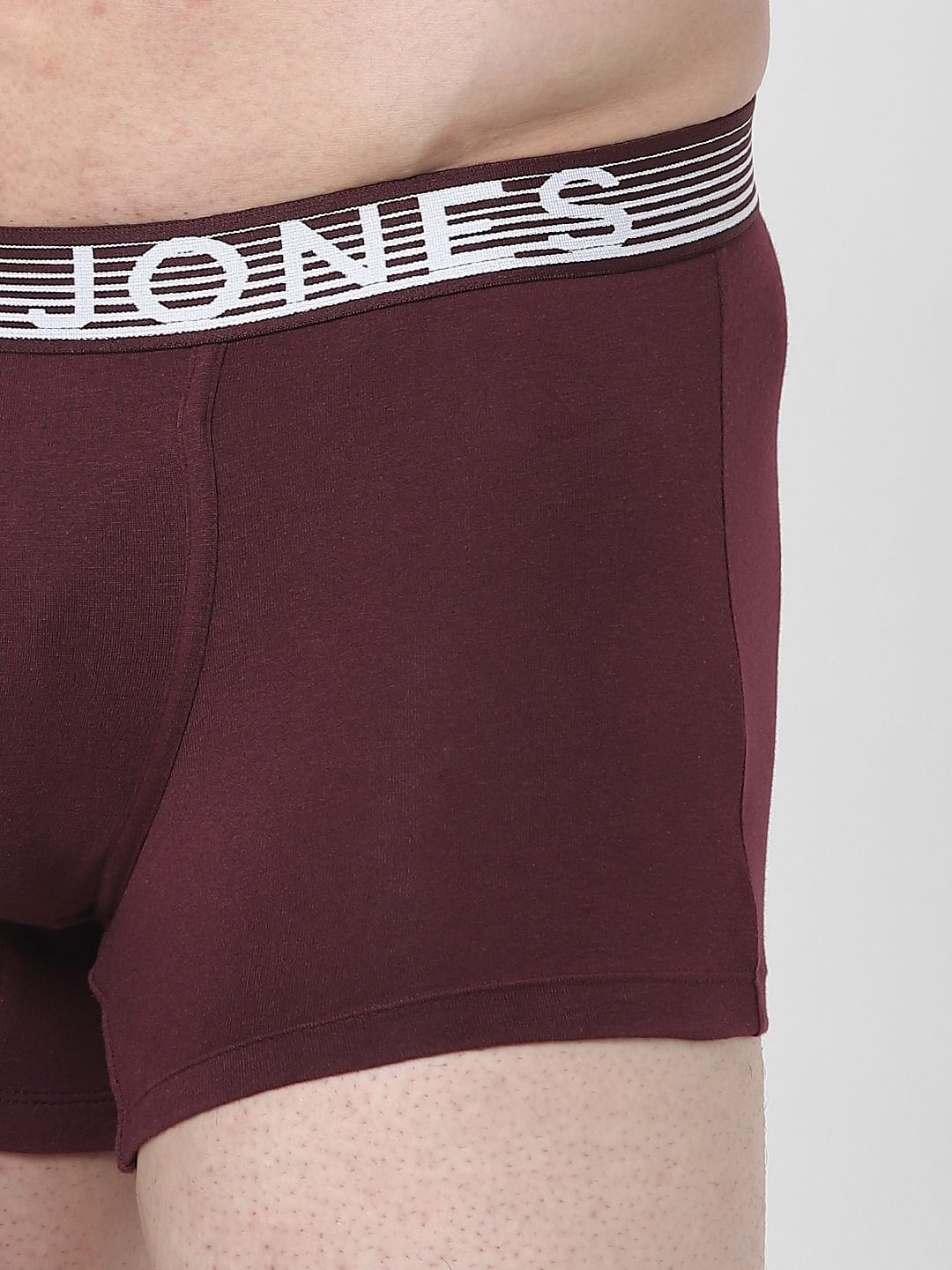 Maroon Logo Print Trunks