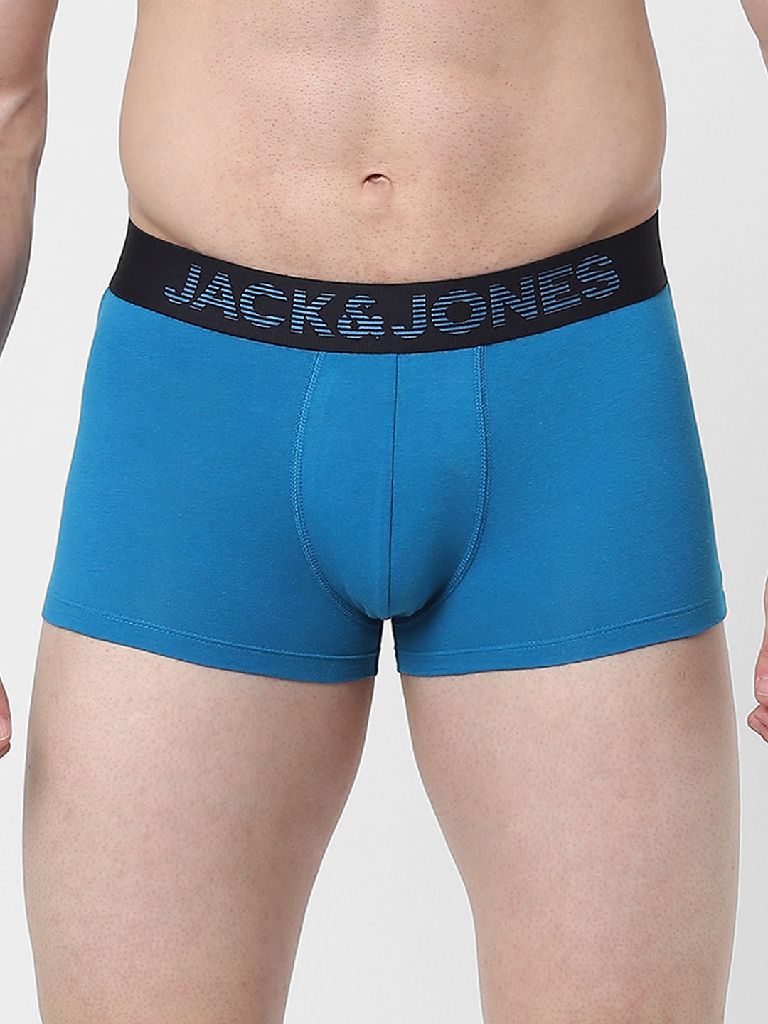 Blue Logo Print Trunks