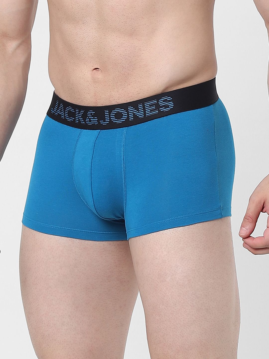 Blue Logo Print Trunks