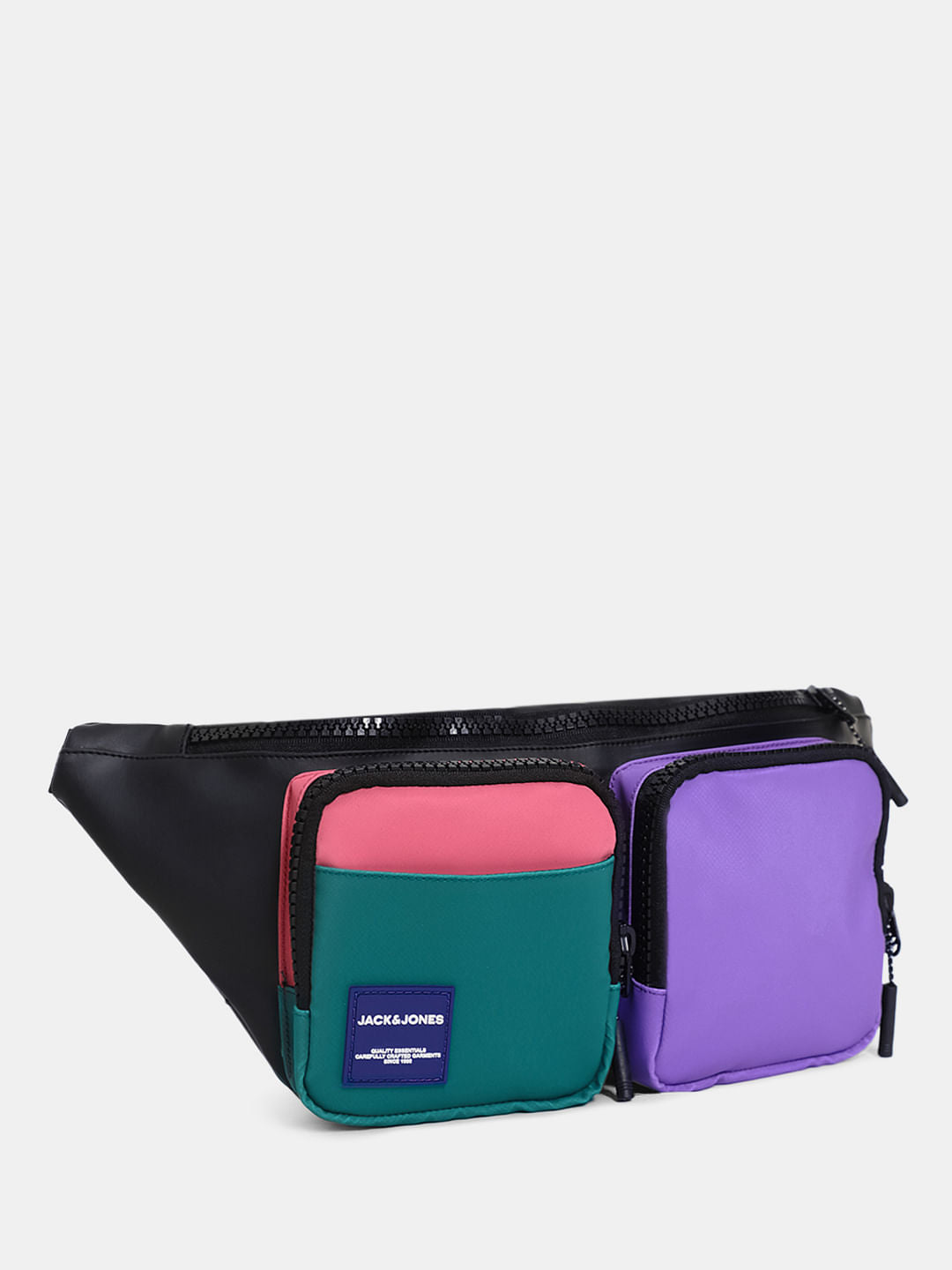 Black Colourblocked Chestpack