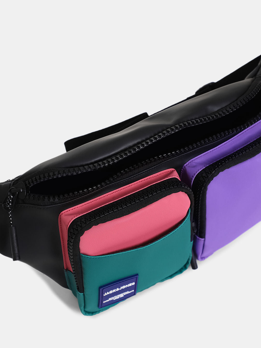 Black Colourblocked Chestpack