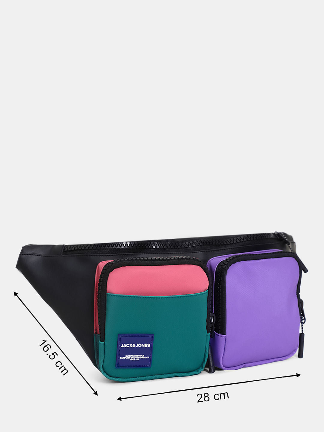 Black Colourblocked Chestpack