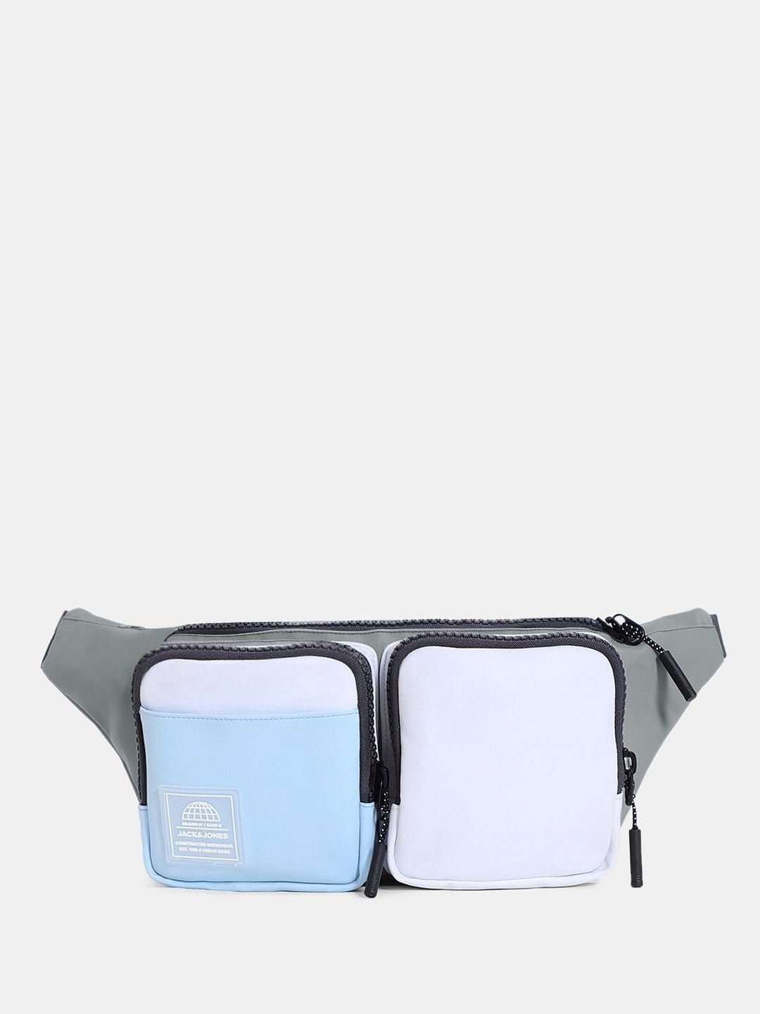 Grey Colourblocked Chestpack by GREY