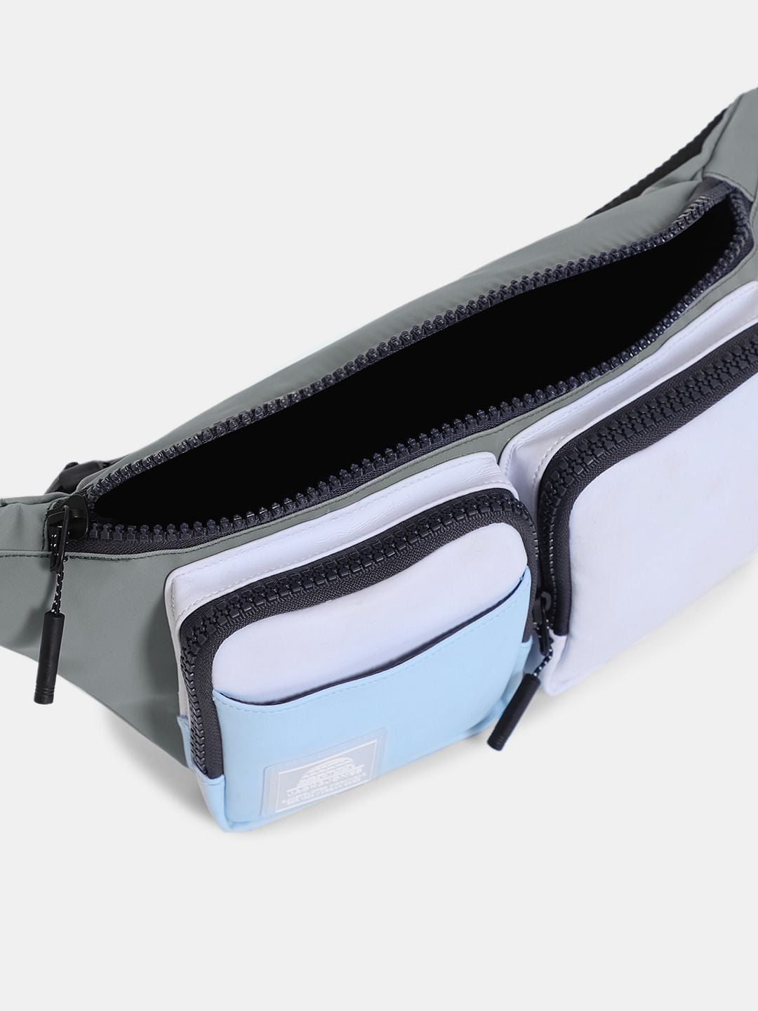 Grey Colourblocked Chestpack