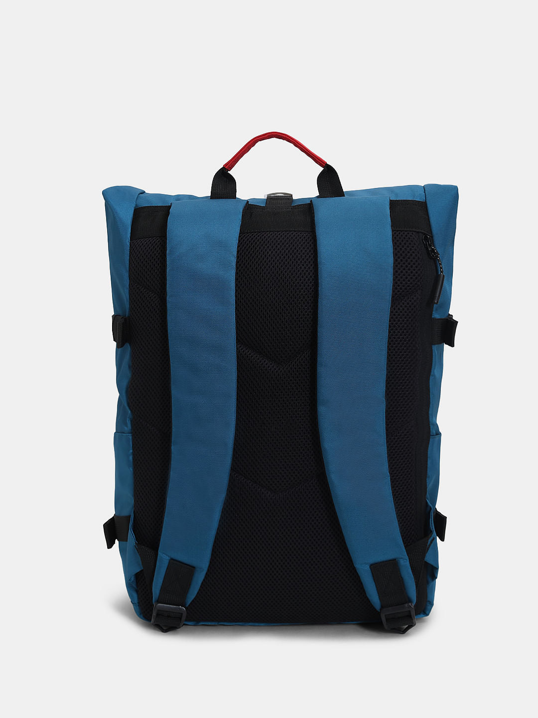 Blue Roll Top Backpack
