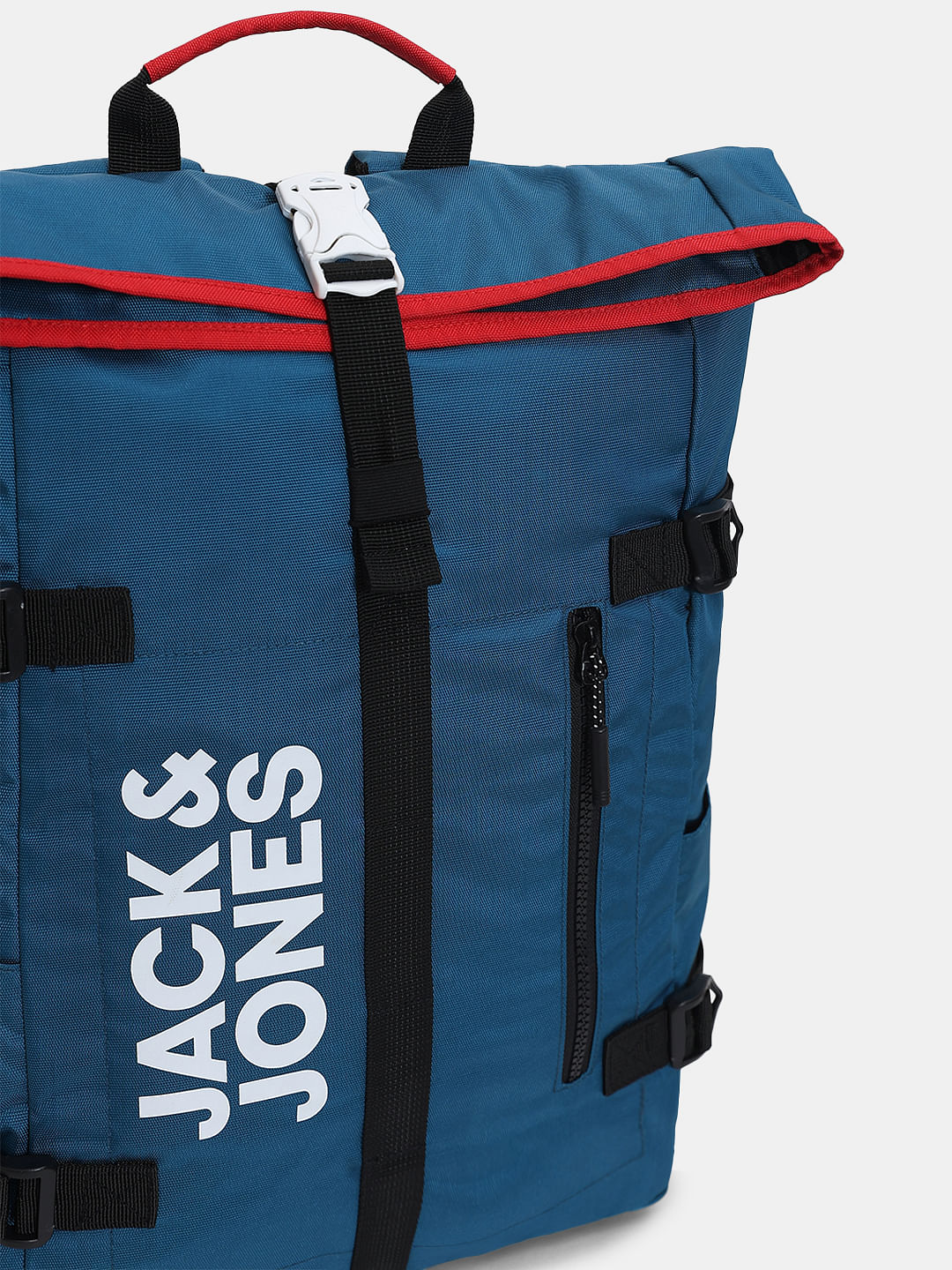 Blue Roll Top Backpack