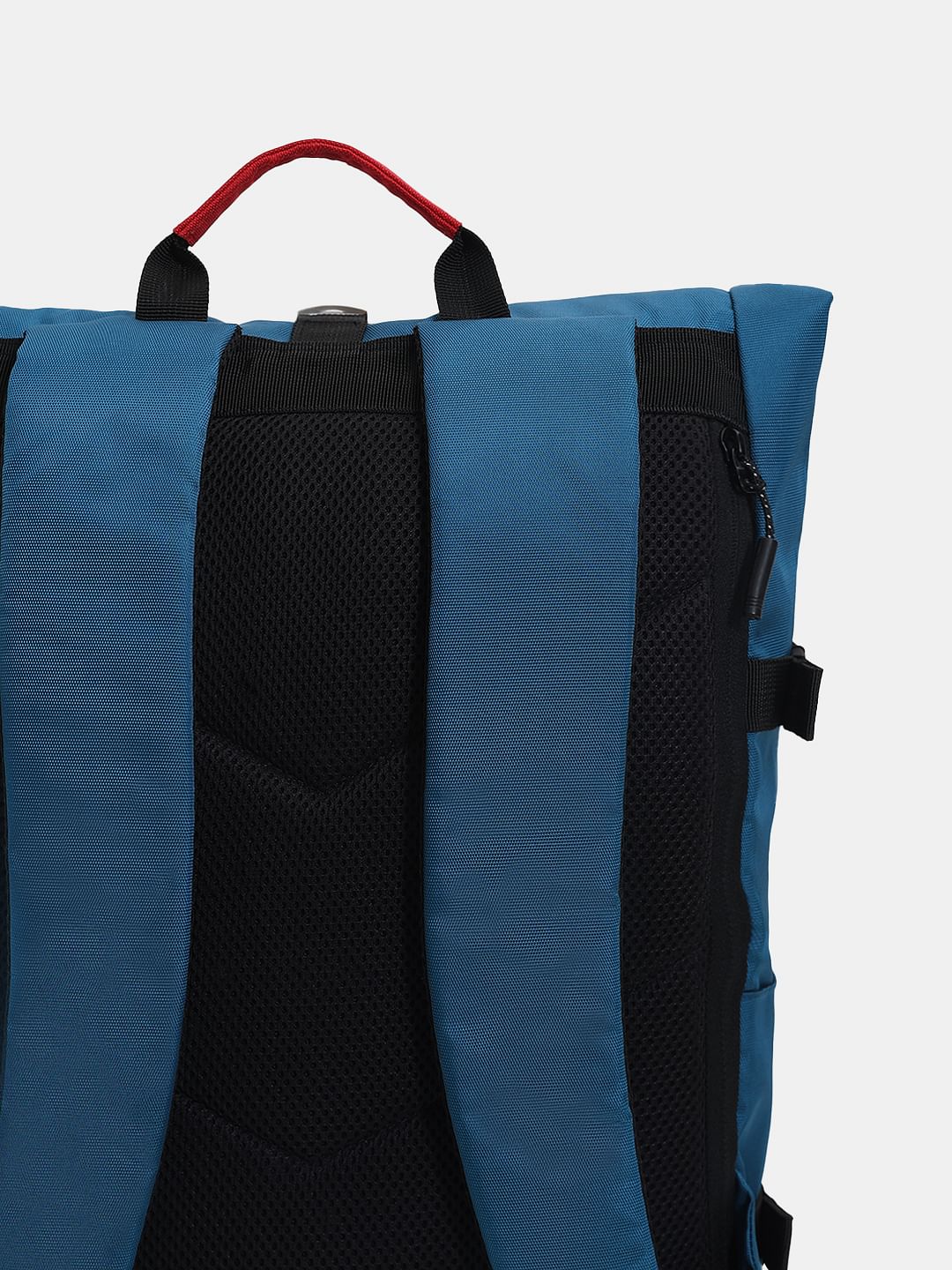 Blue Roll Top Backpack