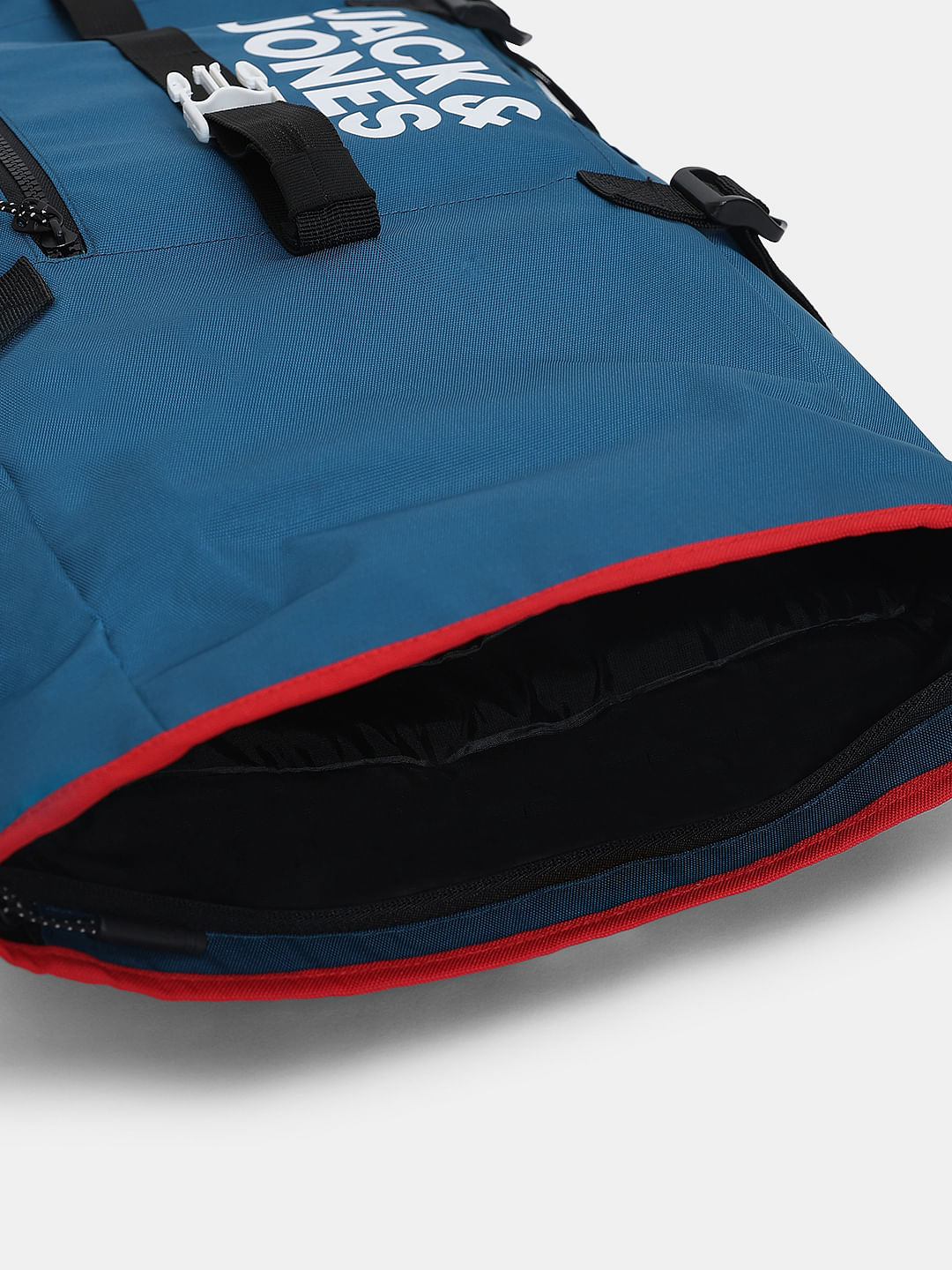 Blue Roll Top Backpack