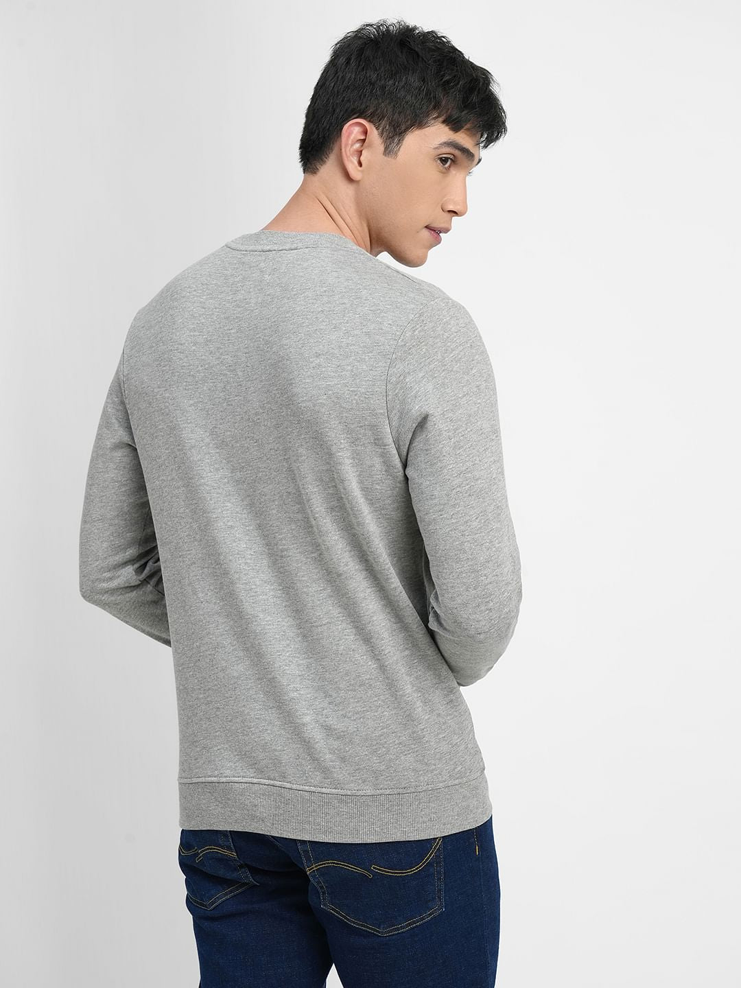 Grey Logo Print Sweatshirt