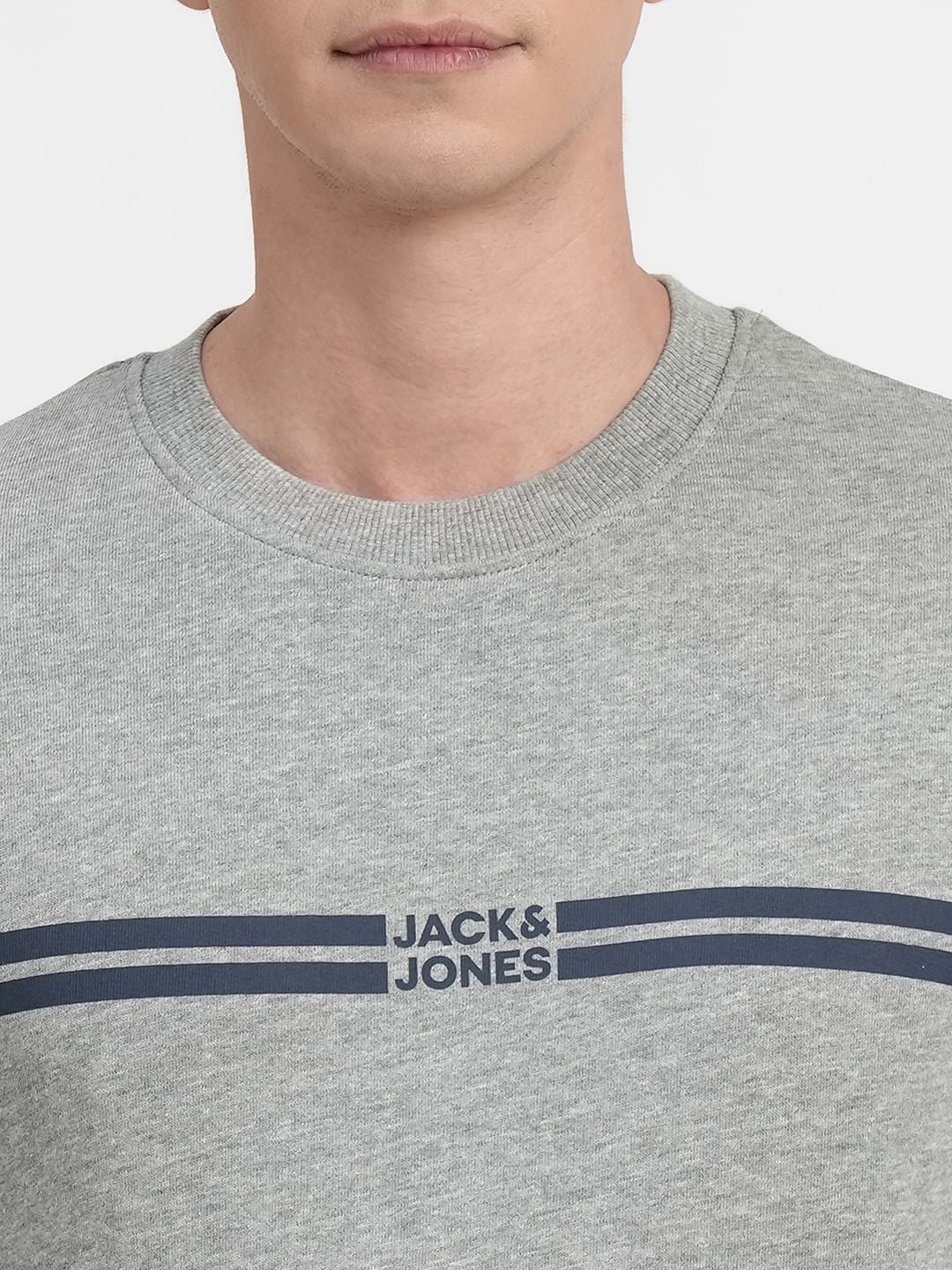 Grey Logo Print Sweatshirt