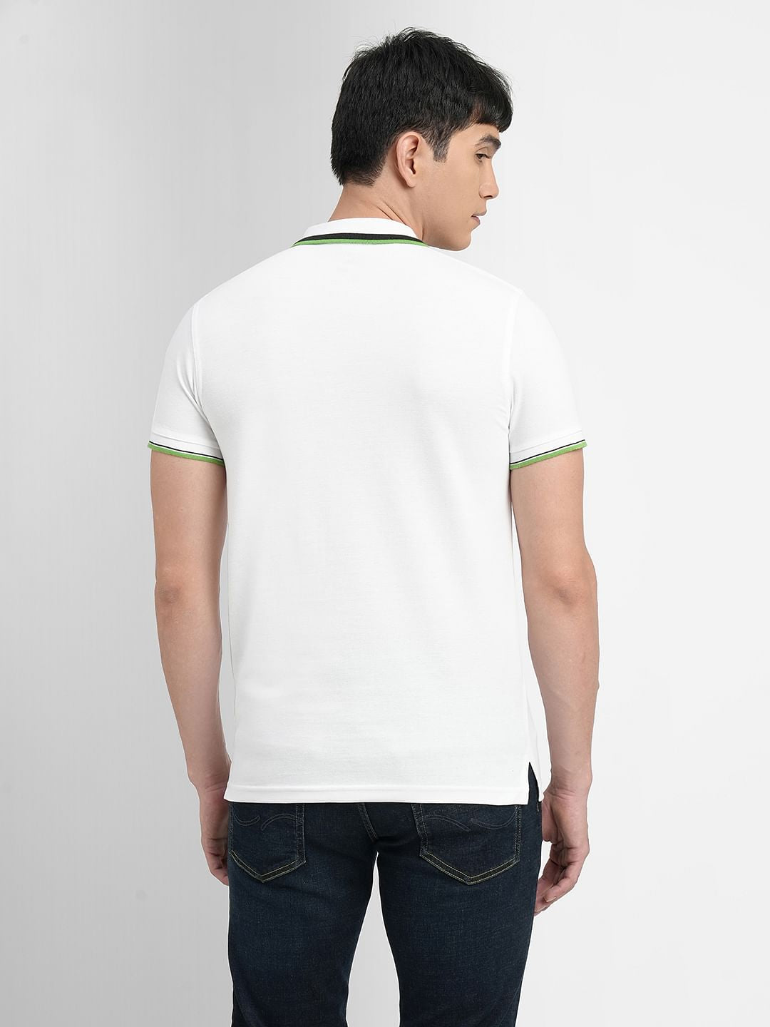 White Polo Neck T-shirt
