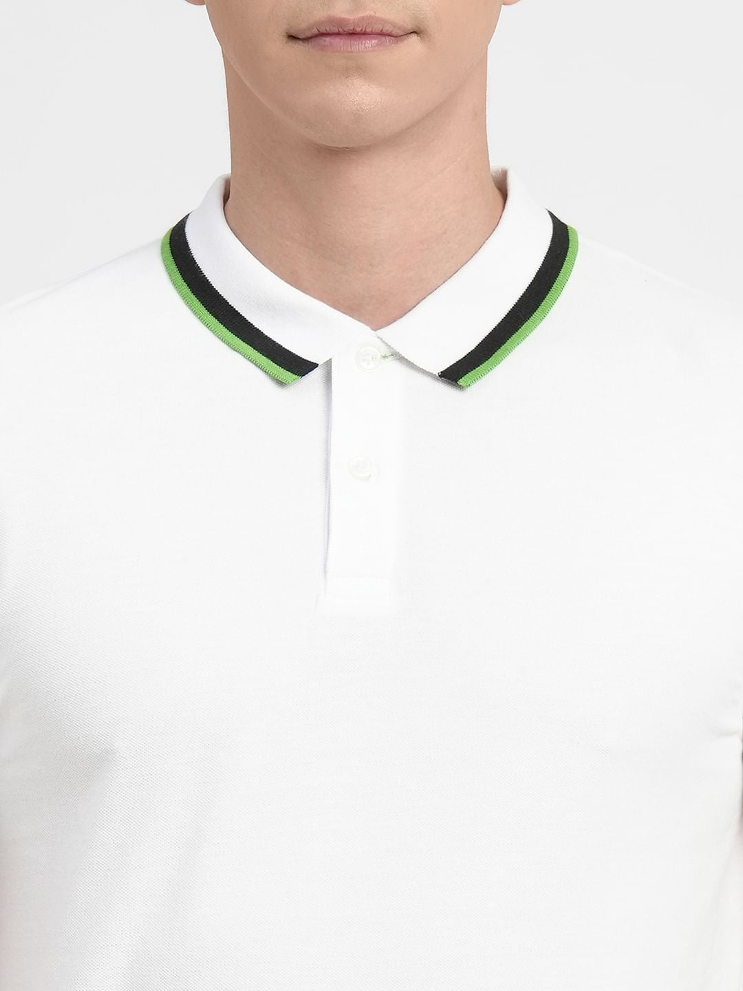 White Polo Neck T-shirt