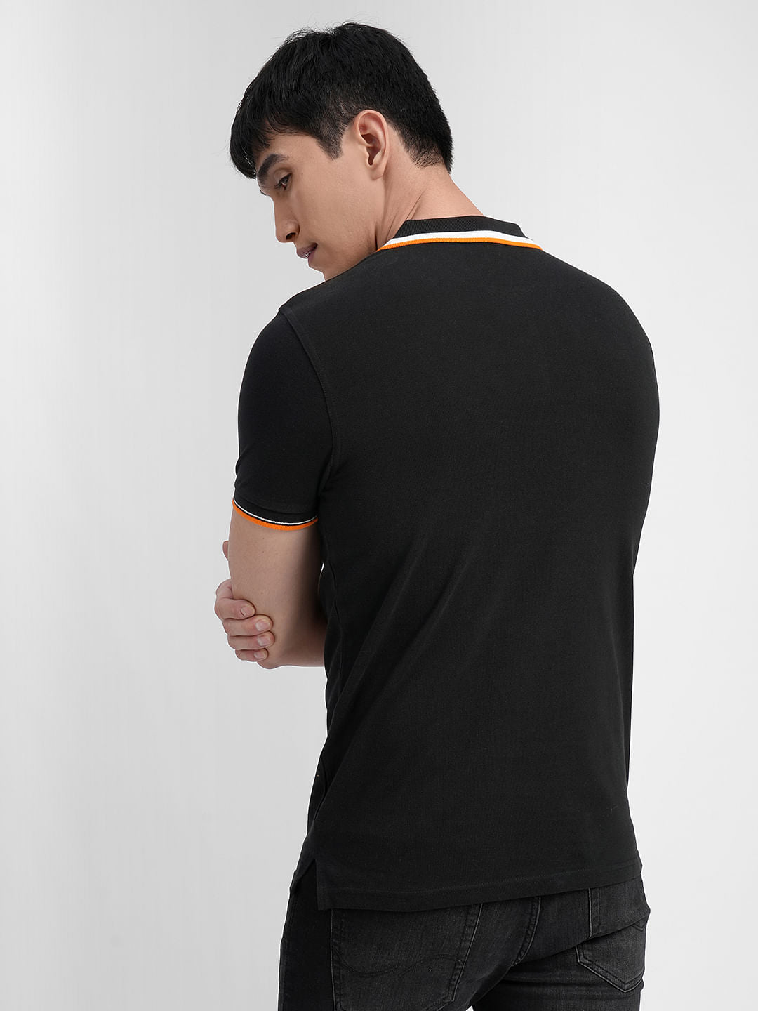 Black Polo Neck T-shirt
