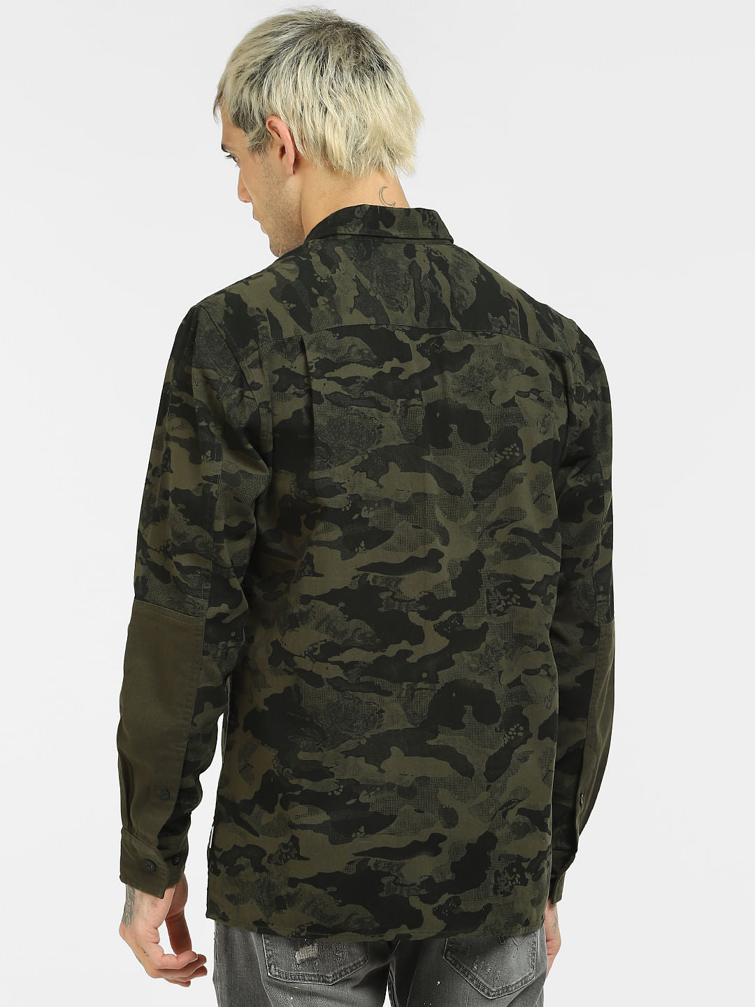 Green Camo Full Sleeves Shirt