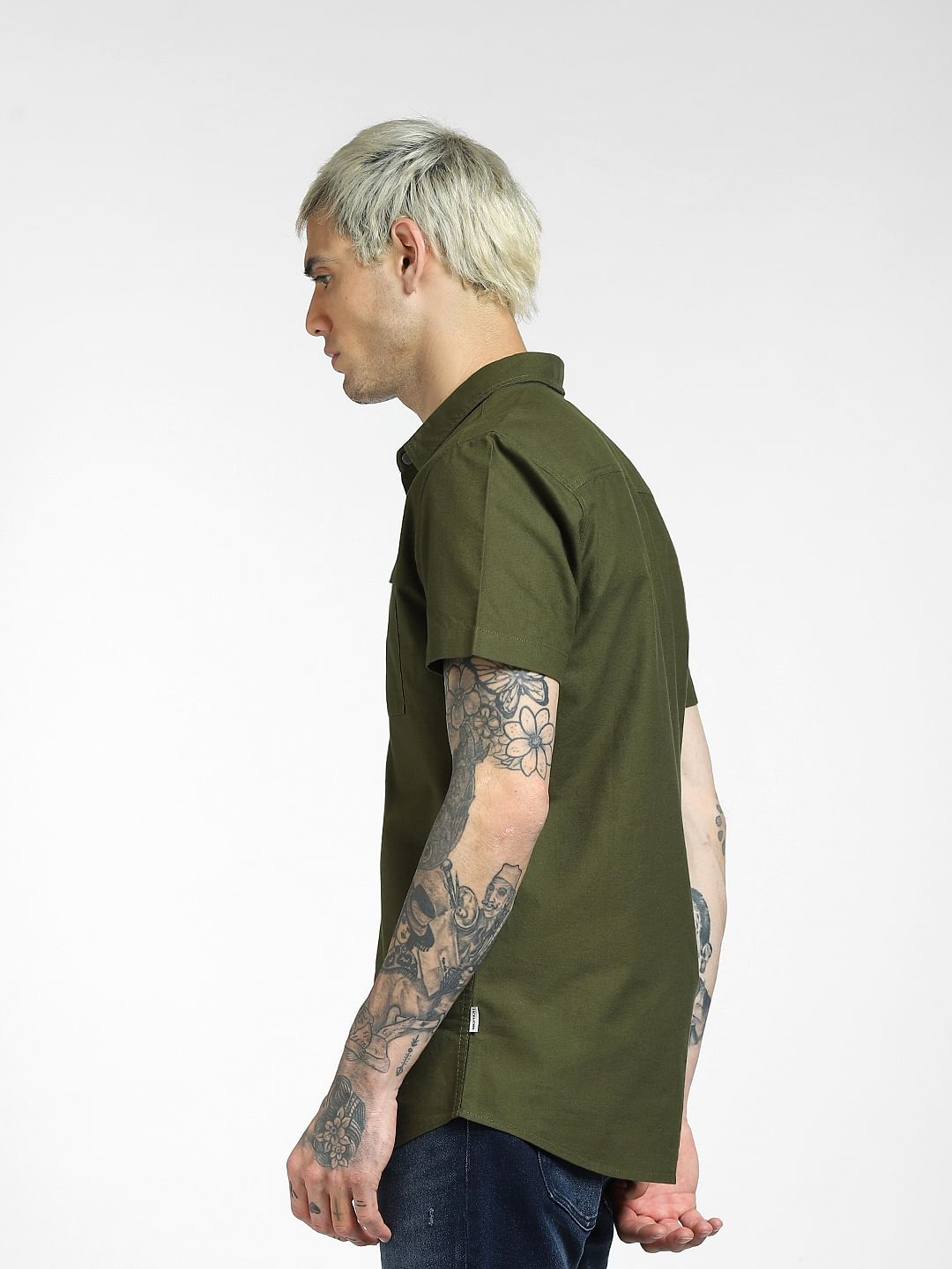 Green Half Sleeves Shirt