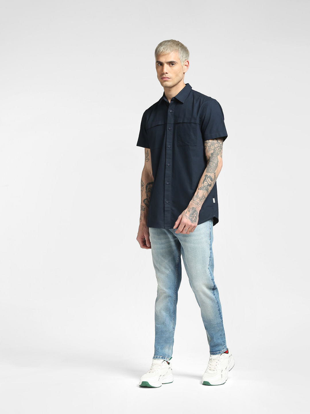 Blue Half Sleeves Shirt