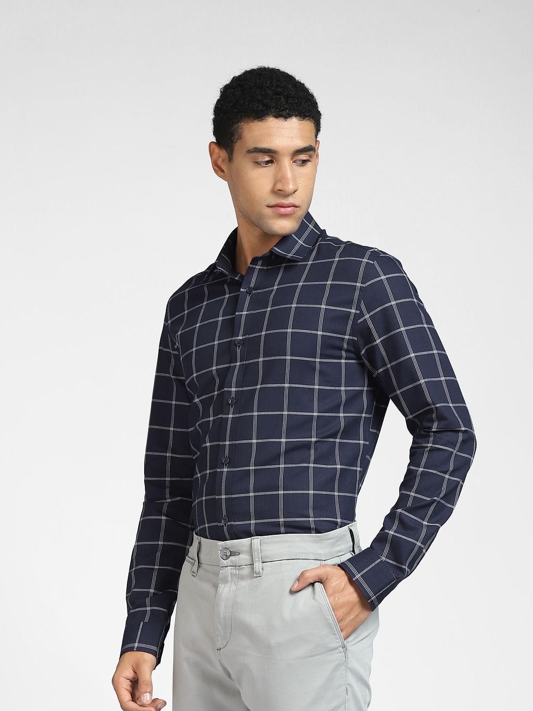 Blue Checks Full Sleeves Shirt
