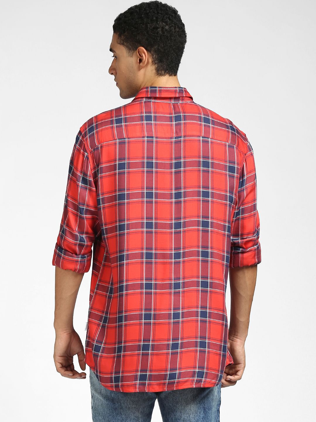 Red Checks Full Sleeves Shirt