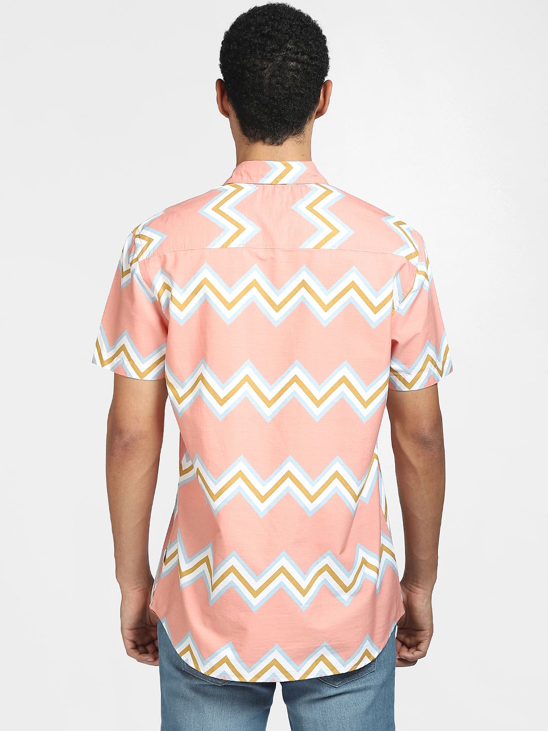 Pink Chevron Print Shirt