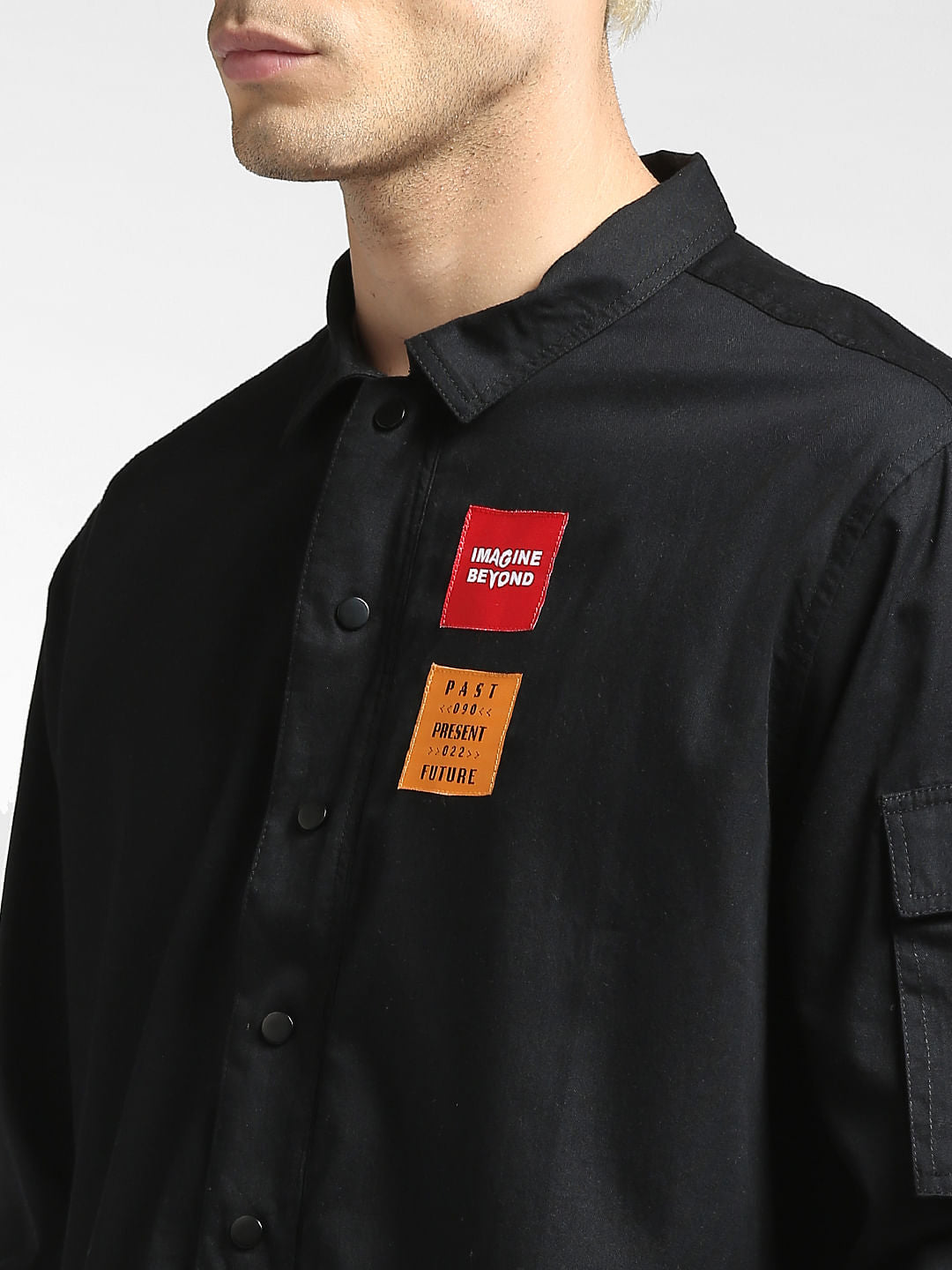 Black Oversized Full Sleeves Shirt