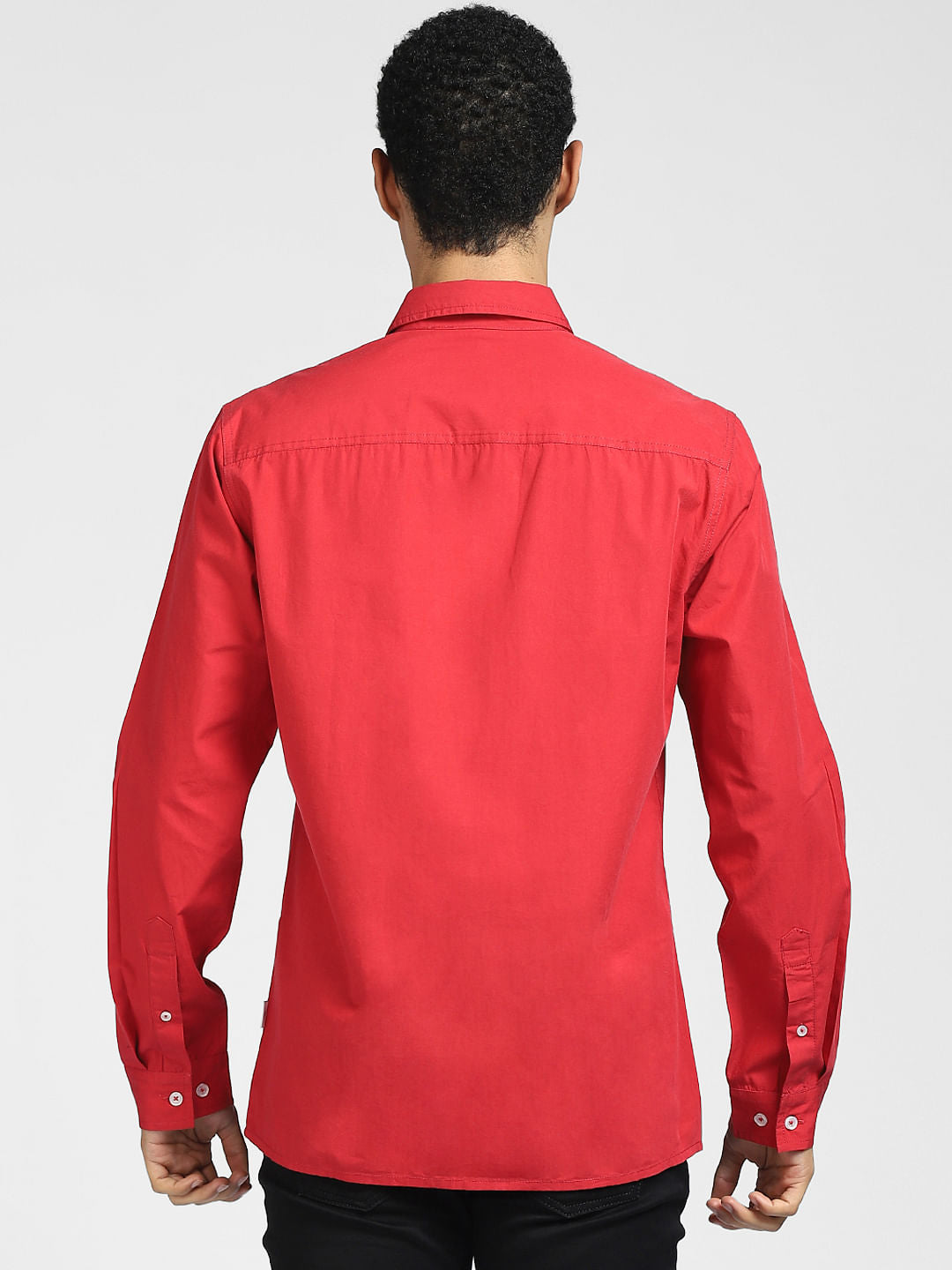 Red Graphic Print Full Sleeves Shirt
