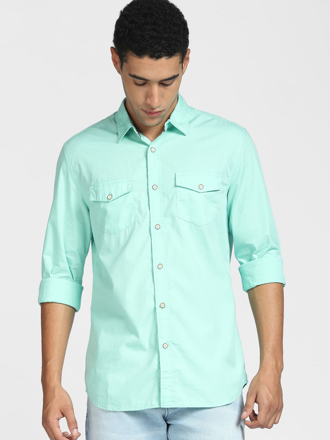 Green Full Sleeves Shirt