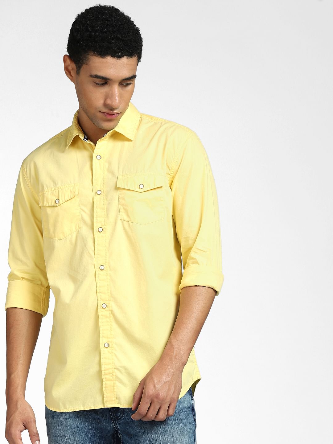 Yellow Full Sleeves Shirt