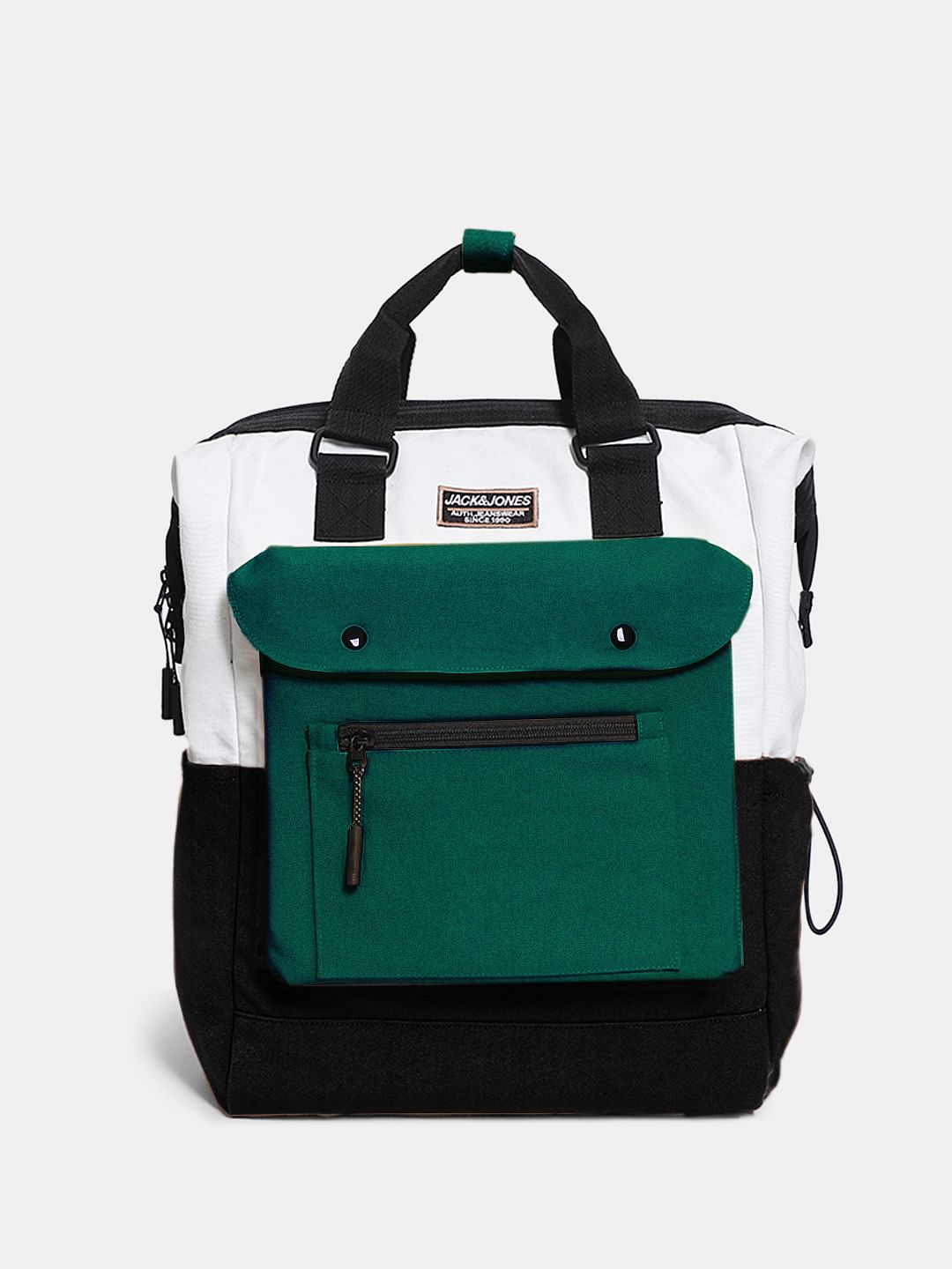 Black Colourblocked Backpack