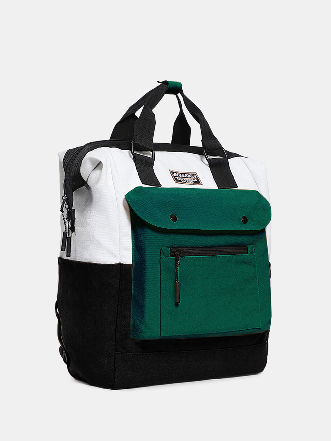 Black Colourblocked Backpack