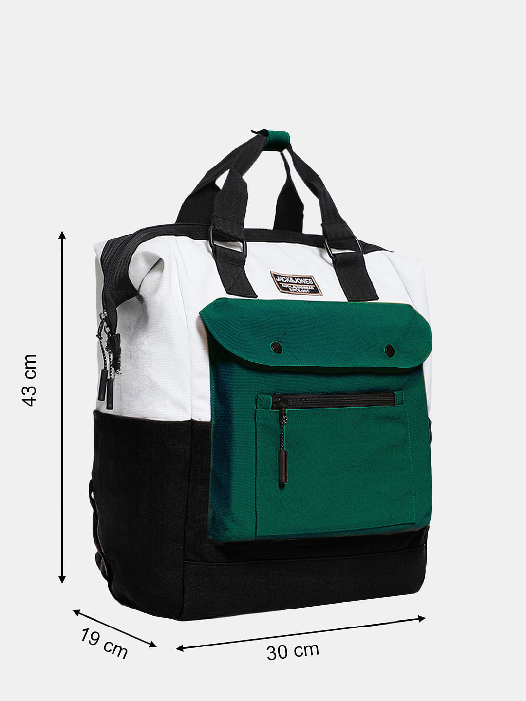 Black Colourblocked Backpack