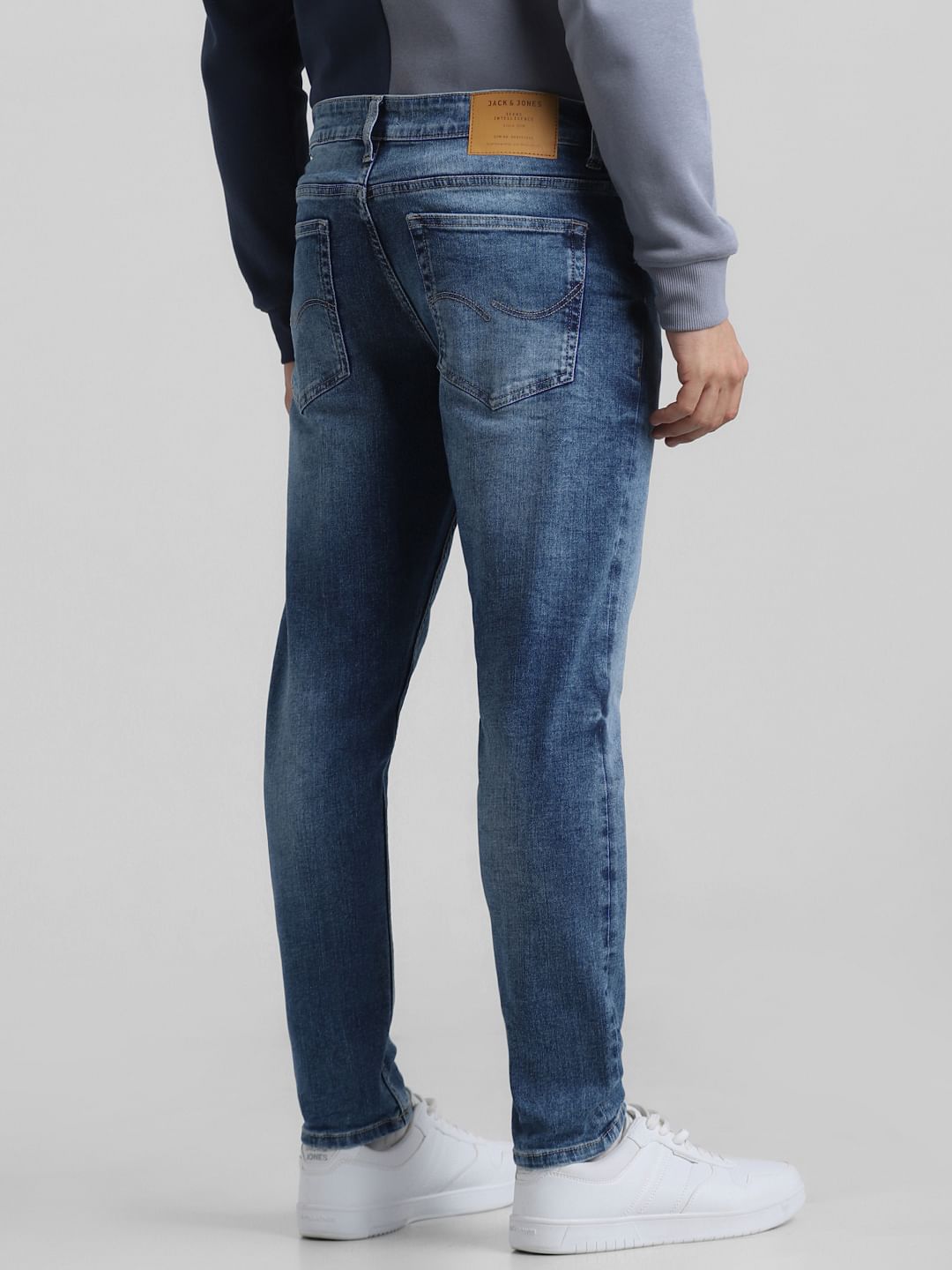 Light Blue Mid Rise Slim Fit Jeans