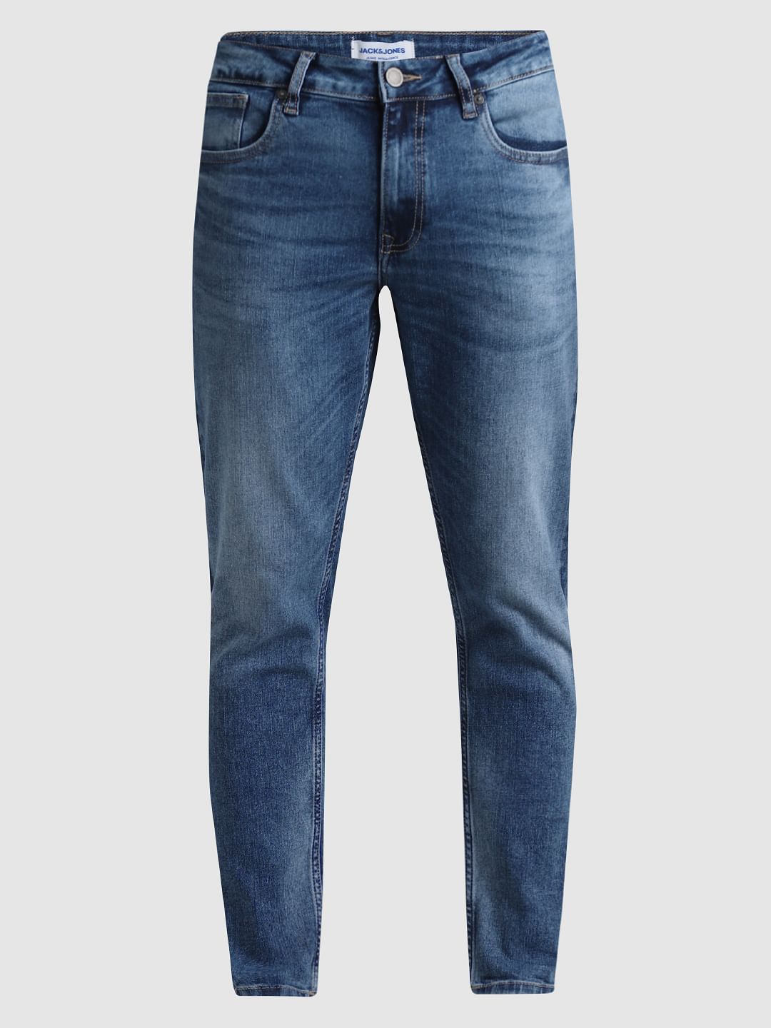 Light Blue Mid Rise Slim Fit Jeans