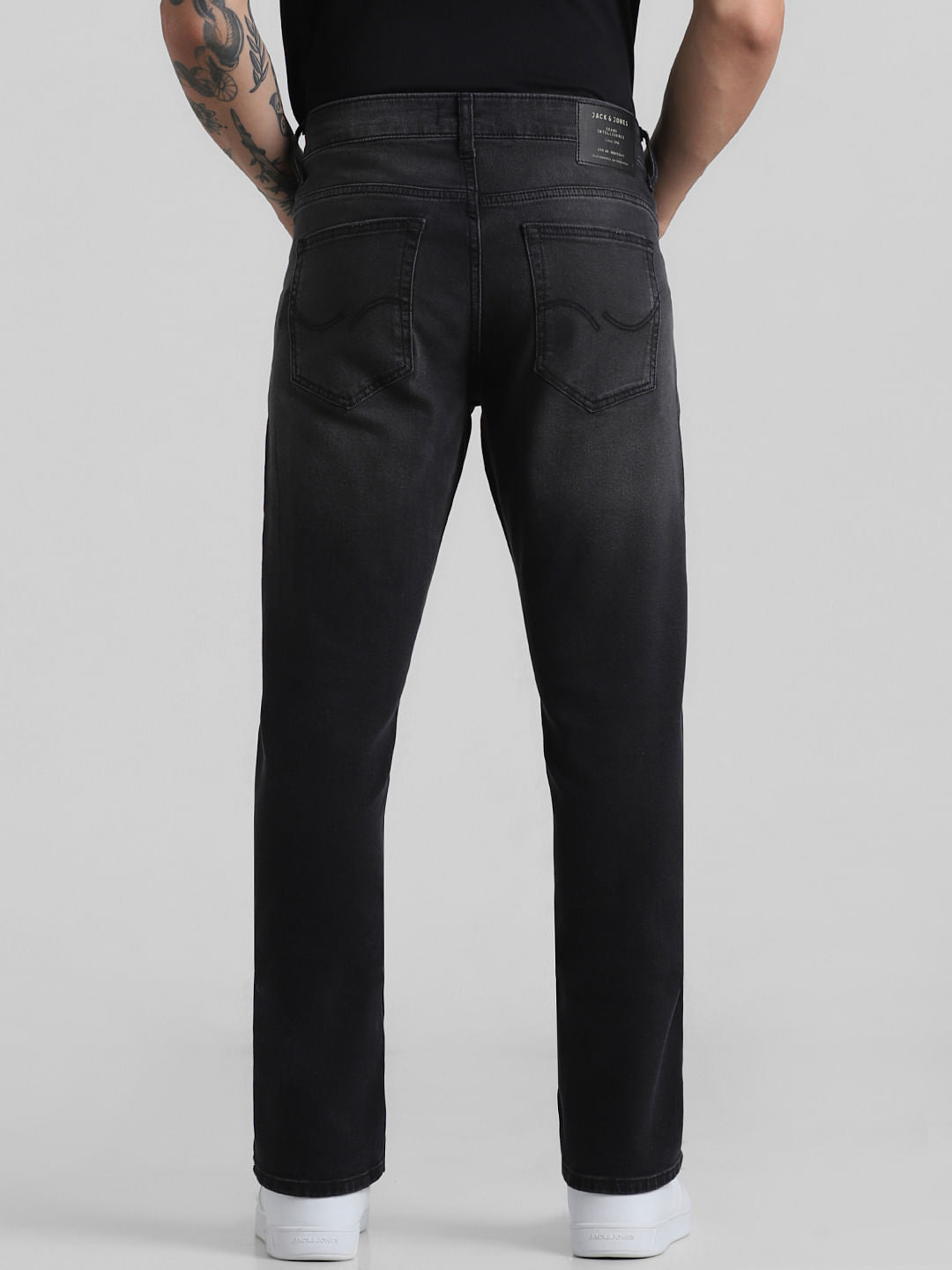 Black Mid Rise 5 Pocket Regular Fit Jeans