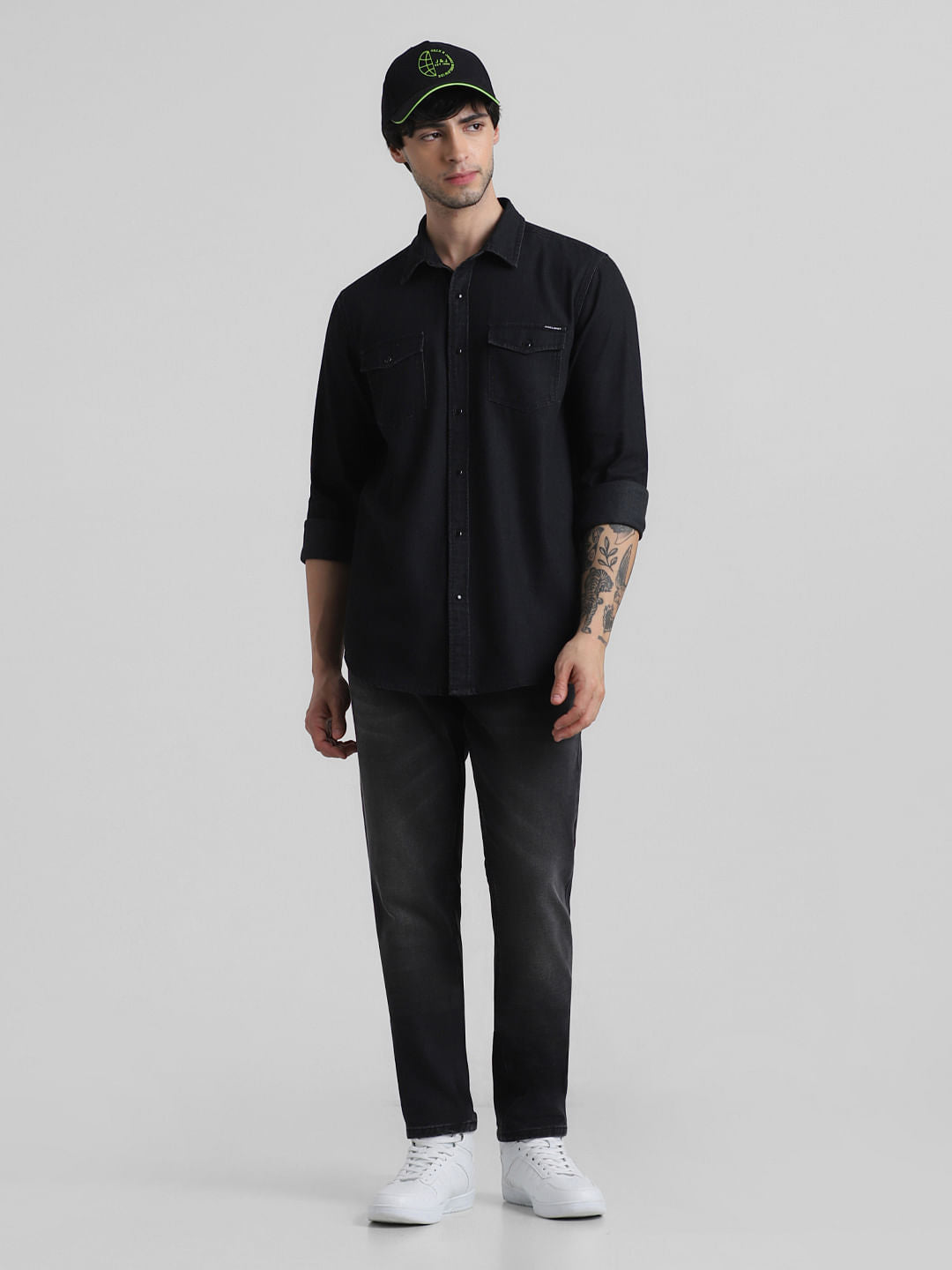 Black Low Rise 5 Pocket Slim Fit Jeans