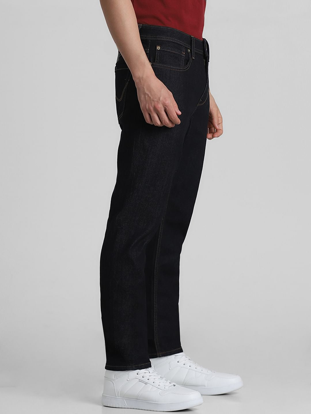 Dark Blue Low Rise Slim Fit Jeans