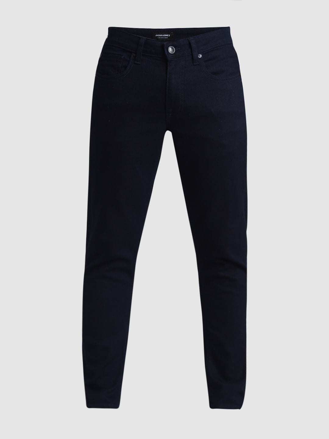 Dark Blue Mid Rise Brak Slim Fit Jeans