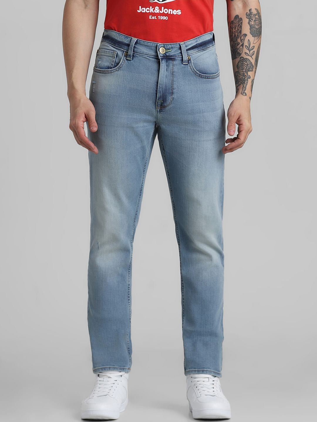 Light Blue Low Rise Glenn Slim Jeans