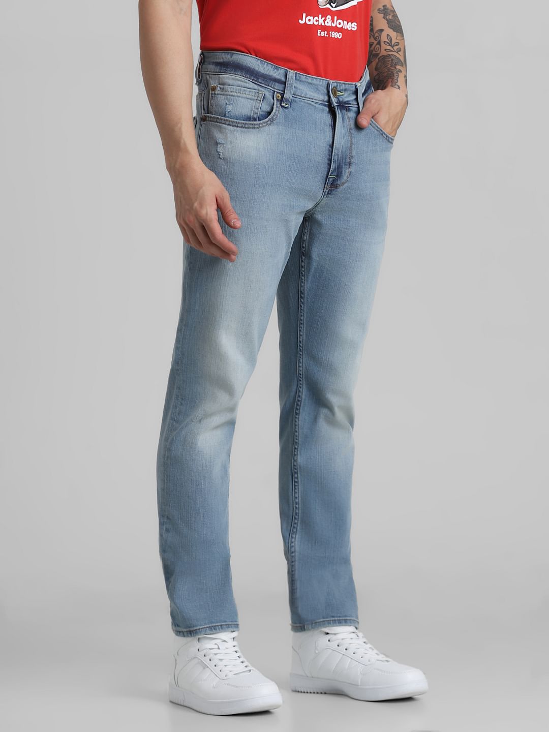 Light Blue Low Rise Glenn Slim Jeans