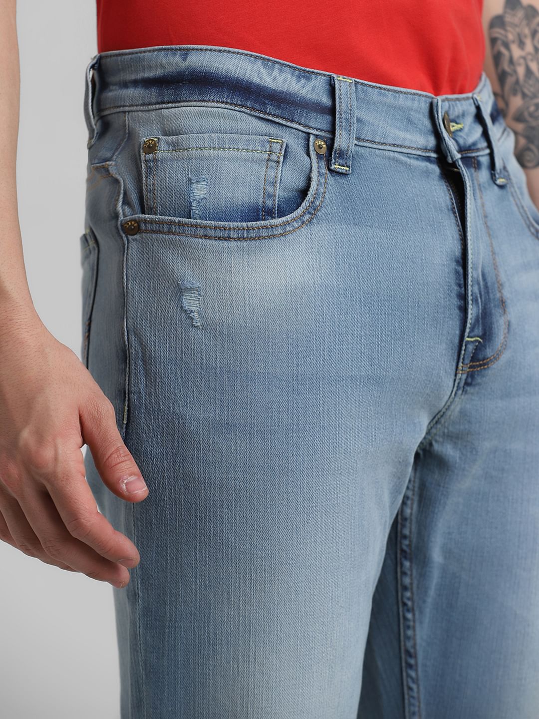 Light Blue Low Rise Glenn Slim Jeans