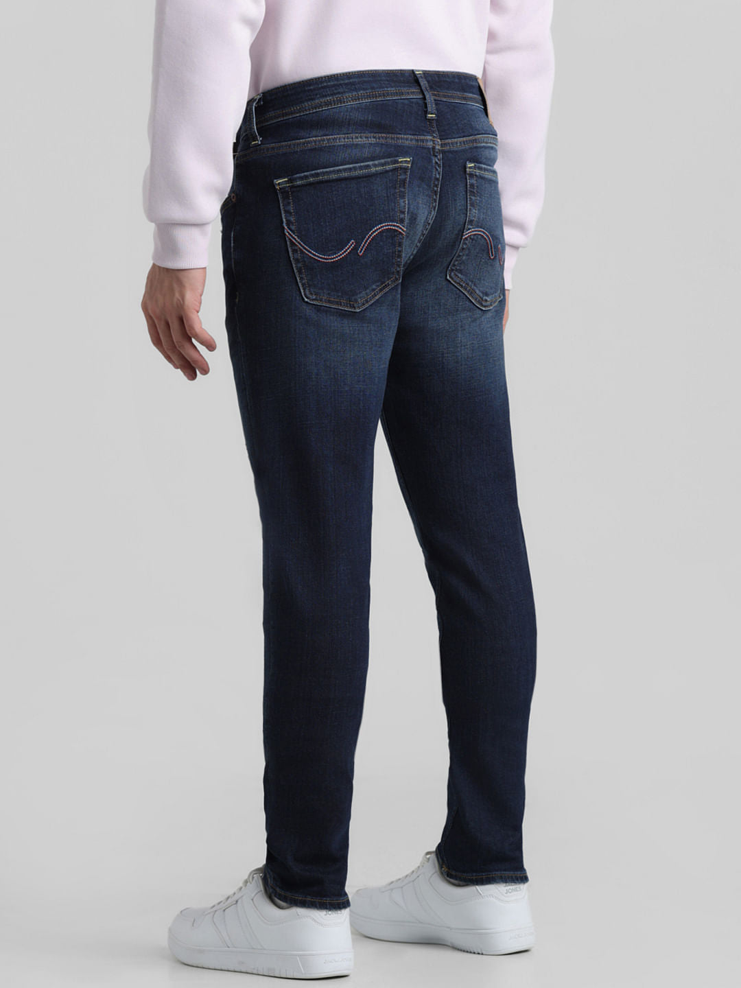 Blue Low Rise Distressed Liam Skinny Jeans