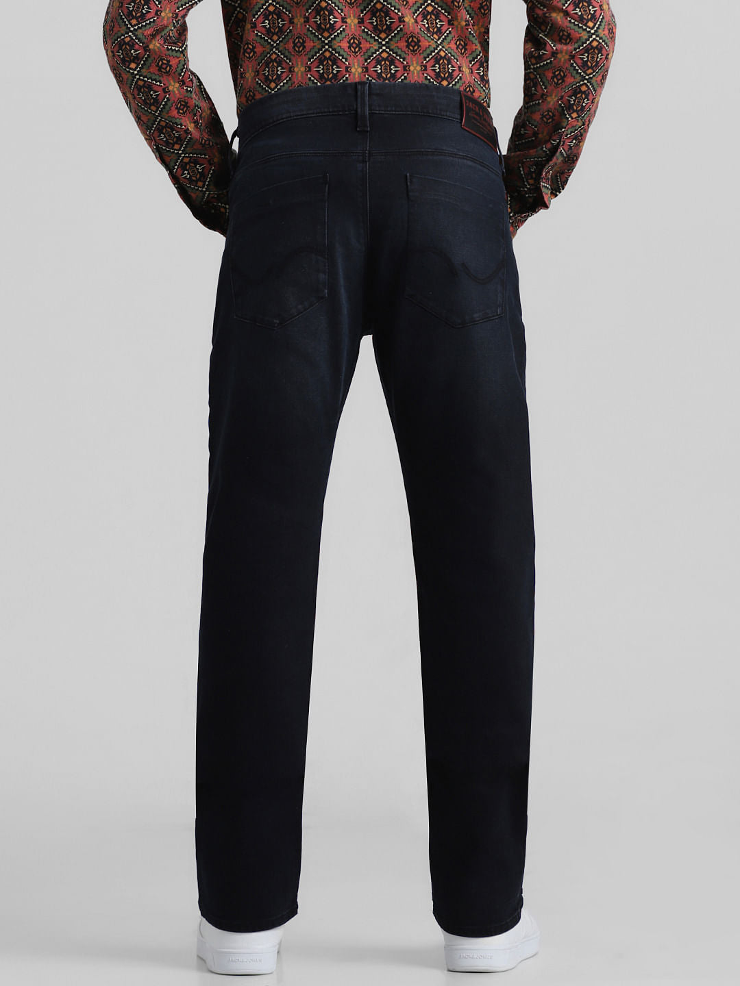 Dark Blue Mid Rise Clark Regular Fit Jeans