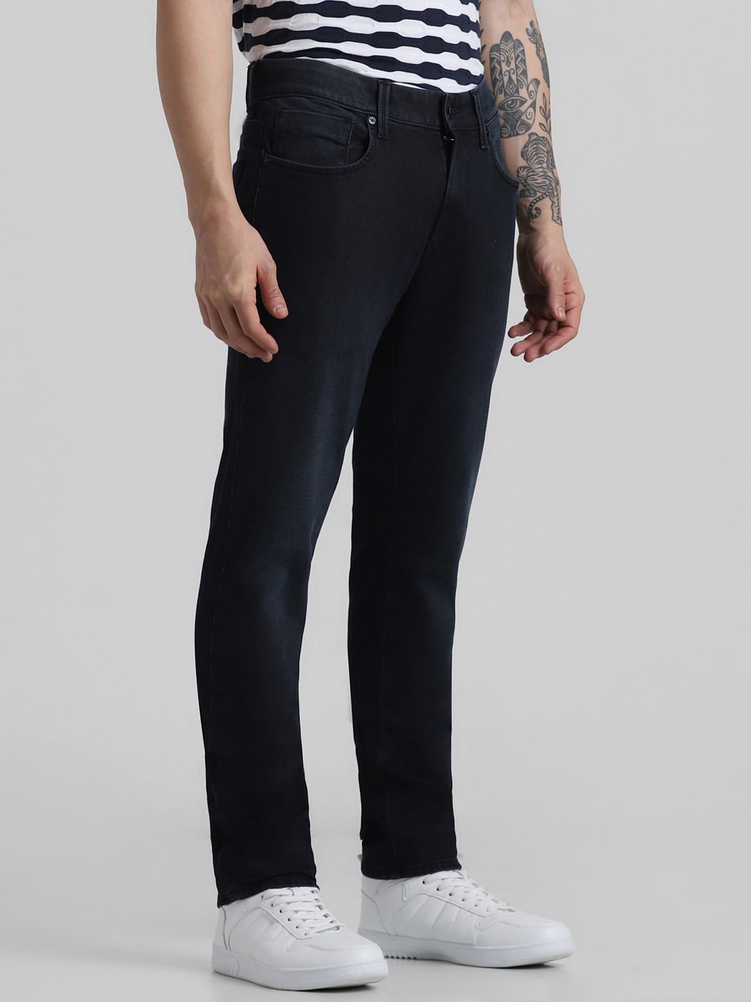 Dark Blue Low Rise Skinny Fit Jeans