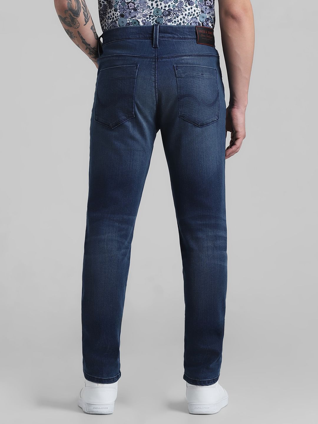 Dark Blue Low Rise Glenn Slim Fit Jeans