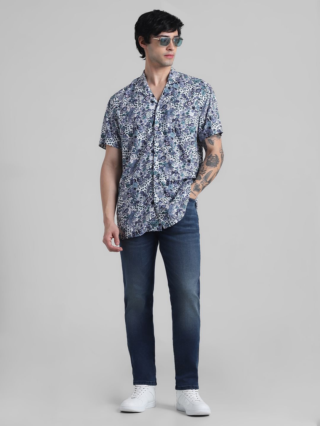 Dark Blue Low Rise Glenn Slim Fit Jeans